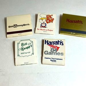 Vintage Matchbook Set of 5